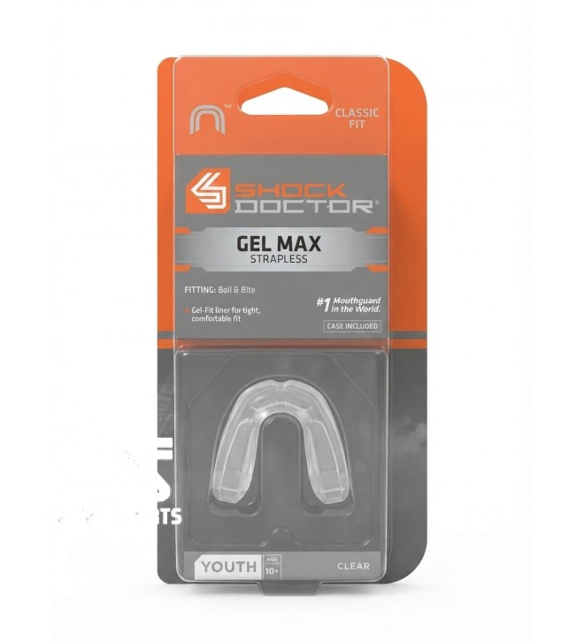 Shock Doctor Gel Max Mouthguard YOUTH - CLEAR 6190Y